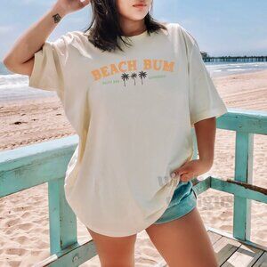 Beach Bum Shirt, Beach Shirt, Vacation Shirt - Heather Dust XS-2X